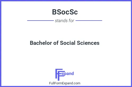 Full form of BSocSc