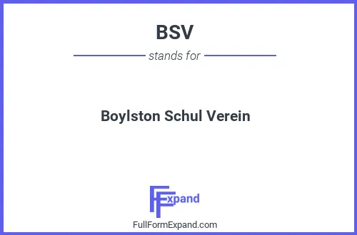 Full form of BSV