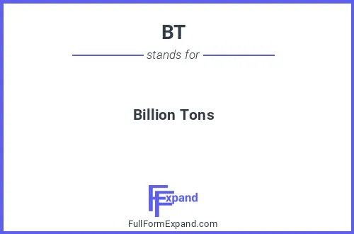 Full form of BT
