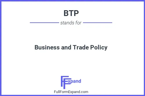 Full form of BTP