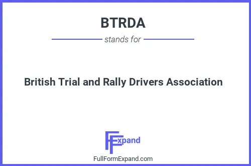Full form of BTRDA