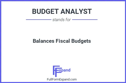Full form of BUDGET ANALYST