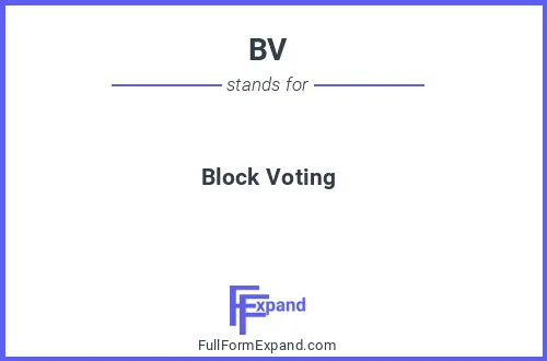 Full form of BV