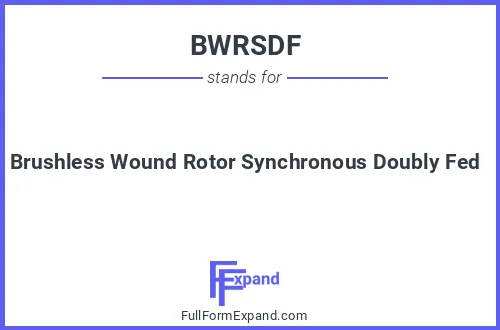 Full form of BWRSDF