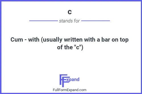 Full form of c