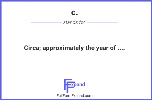 Full form of c.