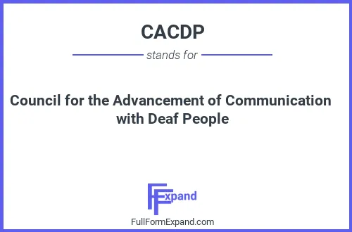 Full form of CACDP