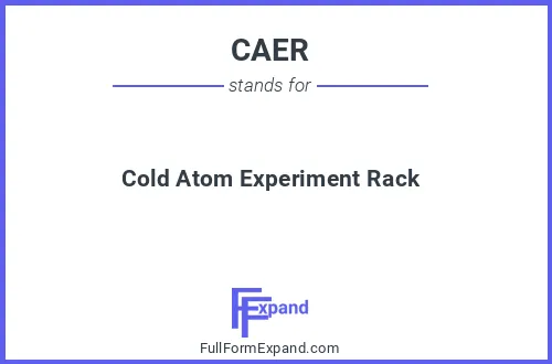 Full form of CAER