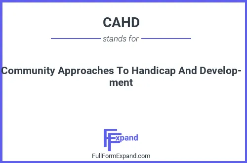 Full form of CAHD