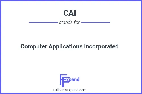 Full form of CAI