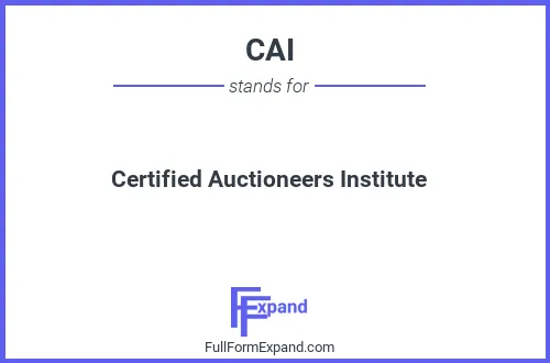 Full form of CAI