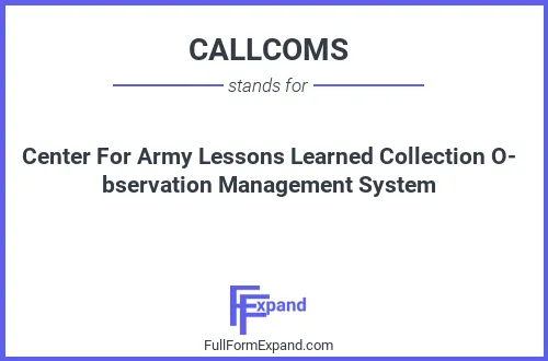 Full form of CALLCOMS