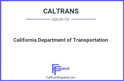 Full form of CALTRANS