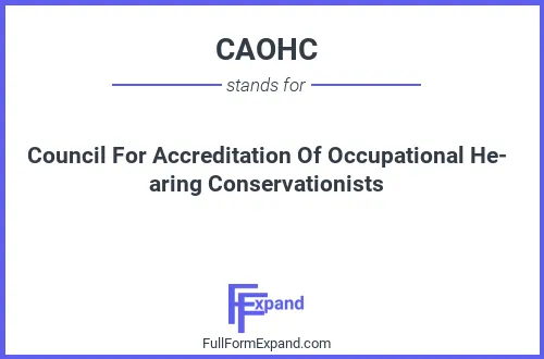Full form of CAOHC