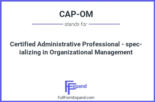 Full form of CAP-OM