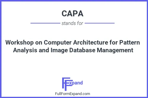 Full form of CAPA