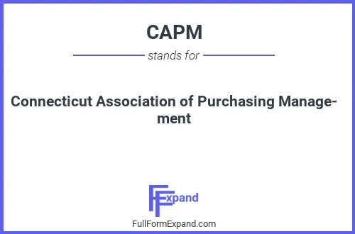 Full form of CAPM