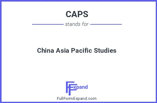 Full form of CAPS