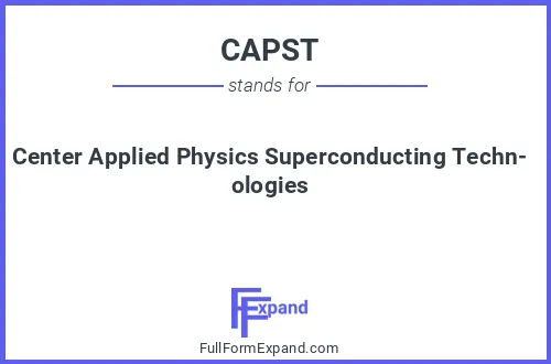 Full form of CAPST