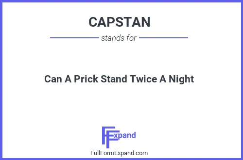 Full form of CAPSTAN