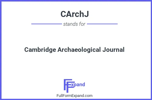 Full form of CArchJ