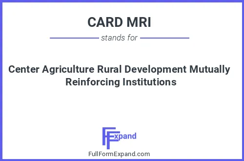 Full form of CARD MRI