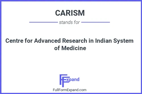 Full form of CARISM
