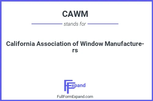 Full form of CAWM