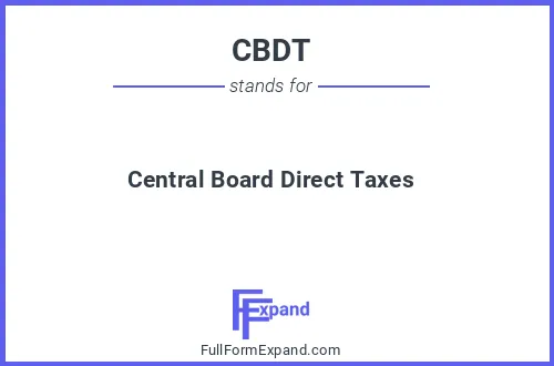 Full form of CBDT