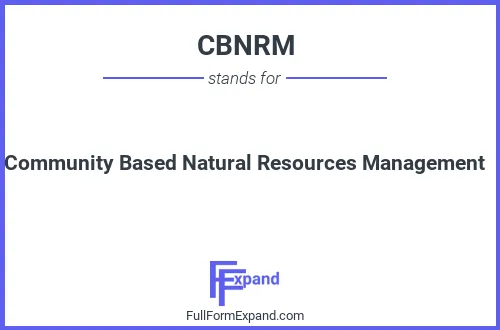Full form of CBNRM