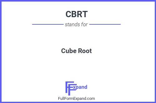 Full form of CBRT