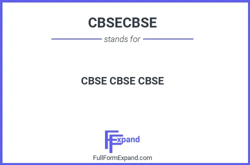 Full form of CBSECBSE