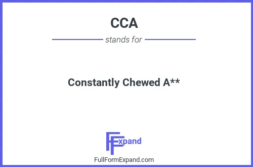 Full form of CCA