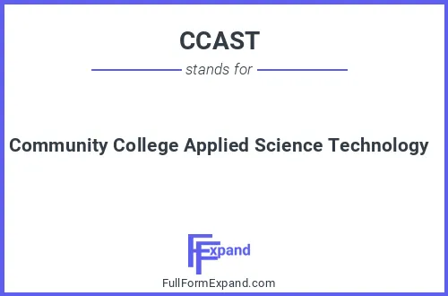 Full form of CCAST