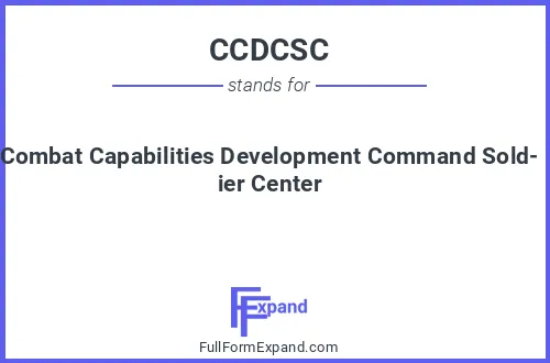 Full form of CCDCSC