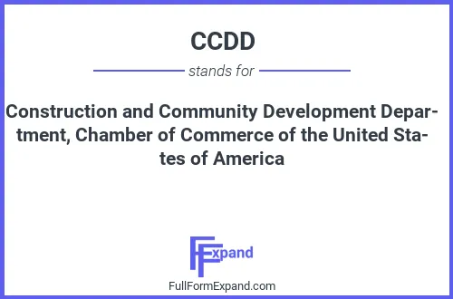 Full form of CCDD