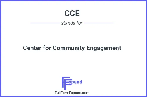 Full form of CCE
