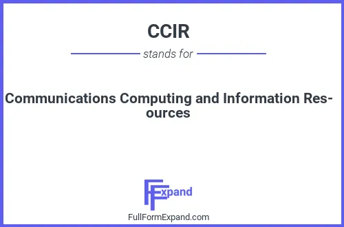 Full form of CCIR