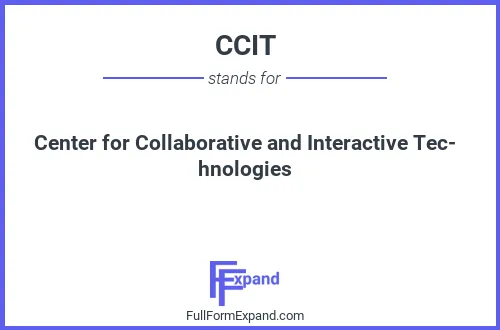 Full form of CCIT