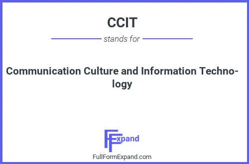 Full form of CCIT