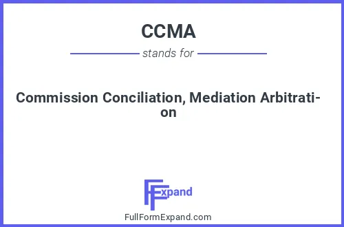 Full form of CCMA