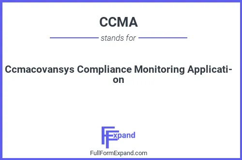 Full form of CCMA