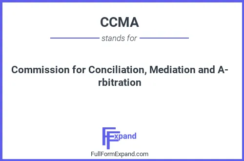 Full form of CCMA