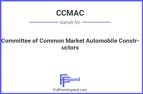 Full form of CCMAC