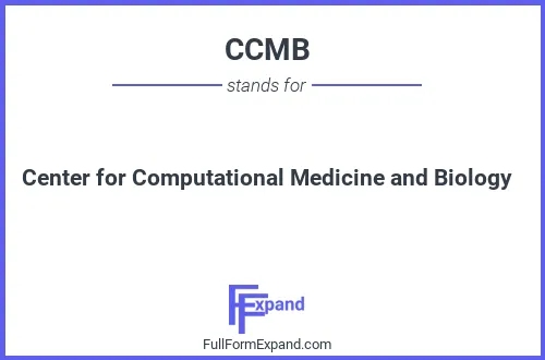 Full form of CCMB