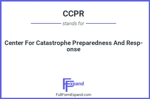 Full form of CCPR