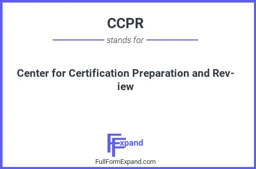 Full form of CCPR