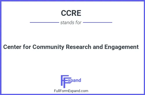 Full form of CCRE