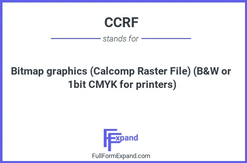 Full form of CCRF