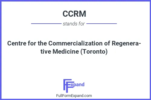 Full form of CCRM